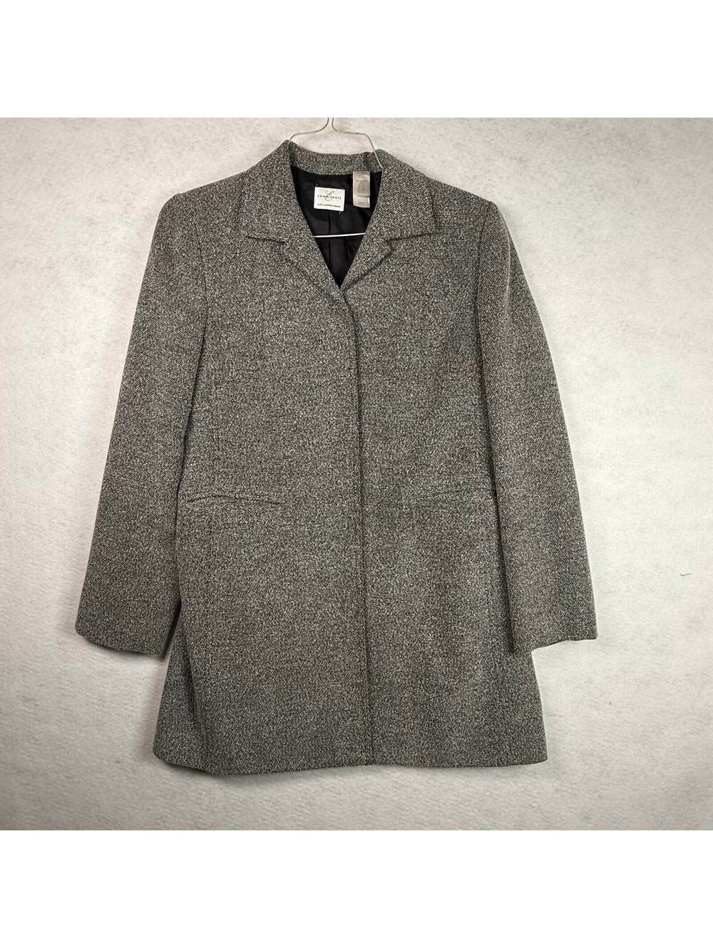 Emma James Classic Gray Tweed Overcoat Jacket Size 10